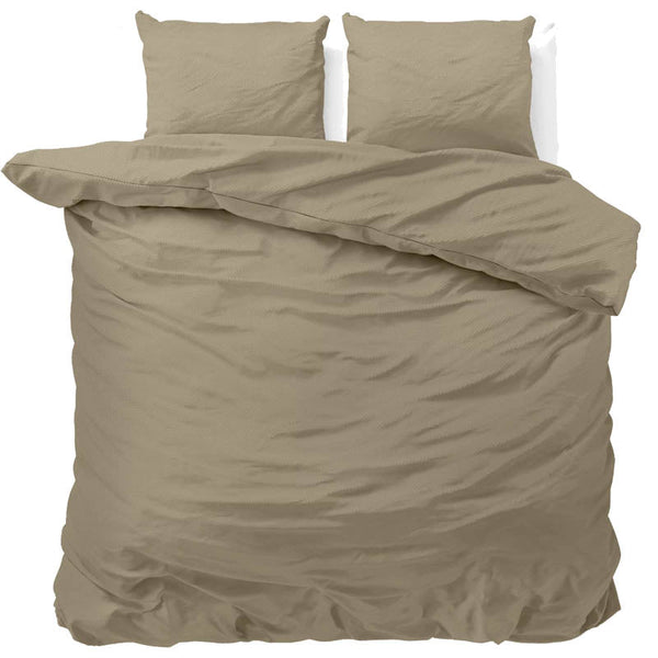 Dekbedovertrek Satin Point Taupe 240 x 220