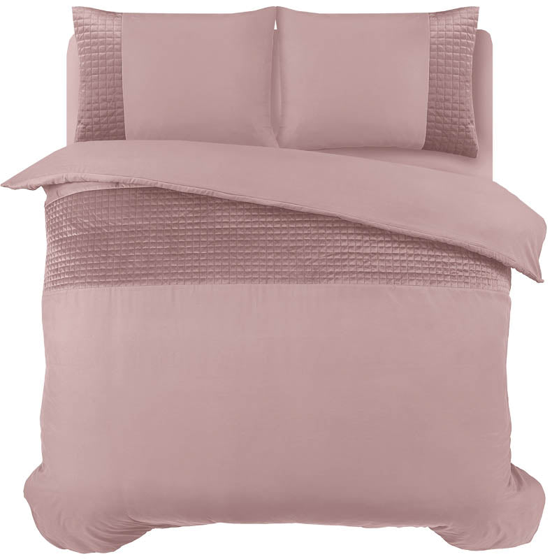 Sleeptime velvet band roze dekbedovertrek