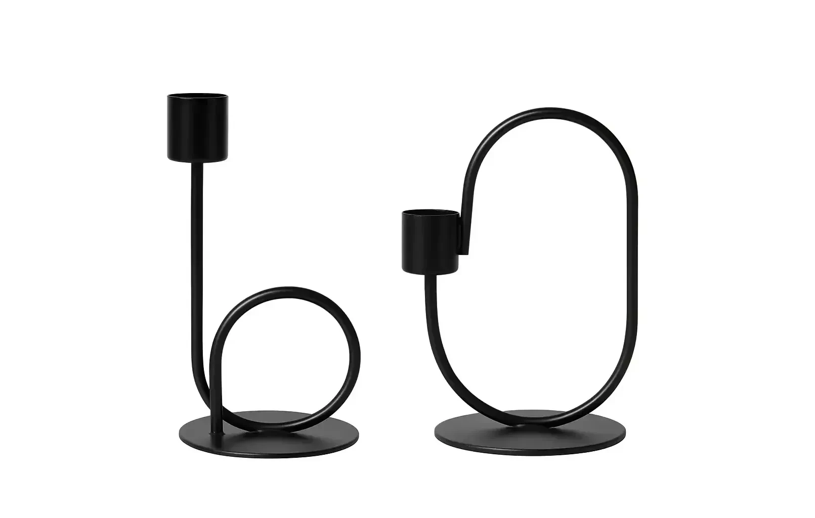 Zwarte design kaarsenstandaards