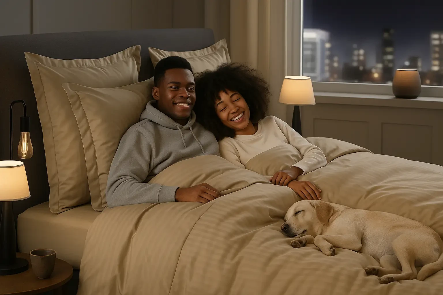 Dekbedovertrek Banda Mojave Sand - 100% Katoen-Satijn