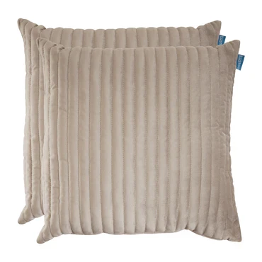 Fluwelen sierkussen met streeppatroon