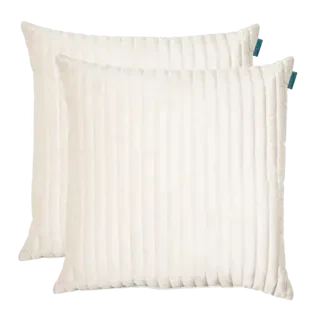 Fluwelen sierkussen met streeppatroon